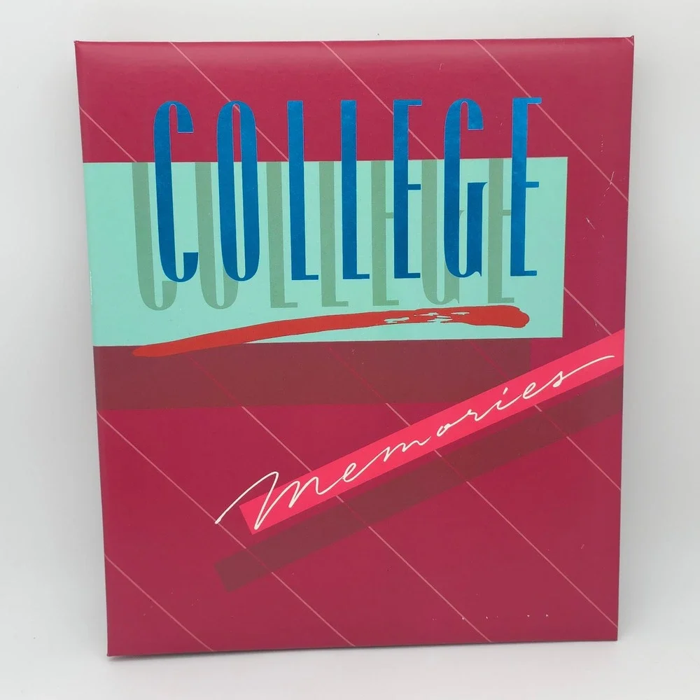 Hallmark College Memories Scrapbook Vintage 1986 Pink 80s Retro Nostalgia USA